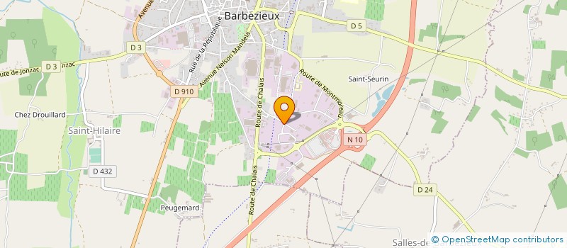 localisation de l'entreprise TEC DIFFUSION  BARBEZIEUX-SAINT-HILAIRE