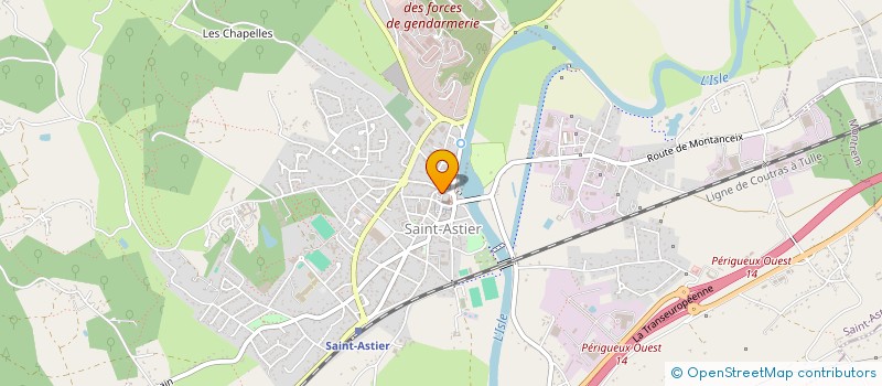 localisation de l'entreprise TEC.INFRA à SAINT-ASTIER