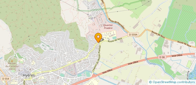 localisation de l'entreprise TECA  HYERES