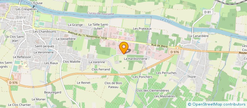 localisation de l'entreprise TECADIS AGENCEMENT à BLERE