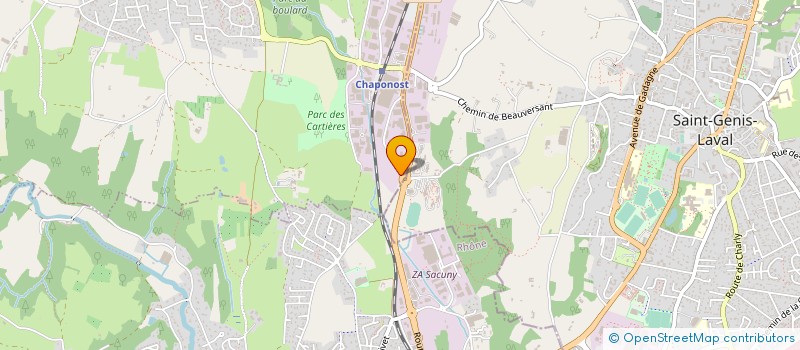 localisation de l'entreprise TECALEMIT TUBES à CHAPONOST