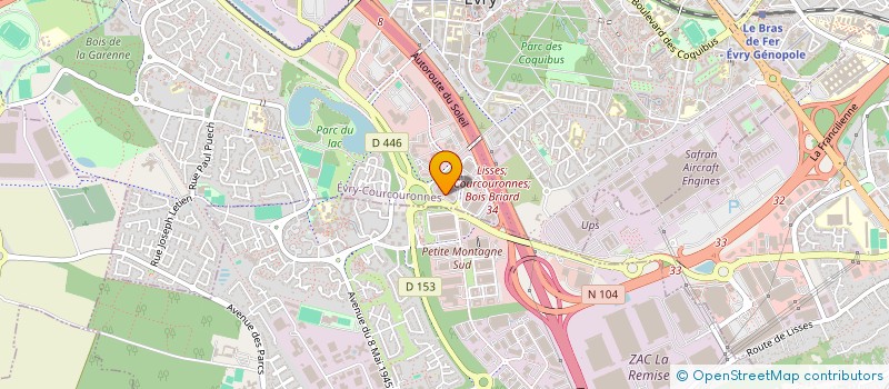 localisation de l'entreprise TECCA FABRICATIONS à EVRY-COURCOURONNES