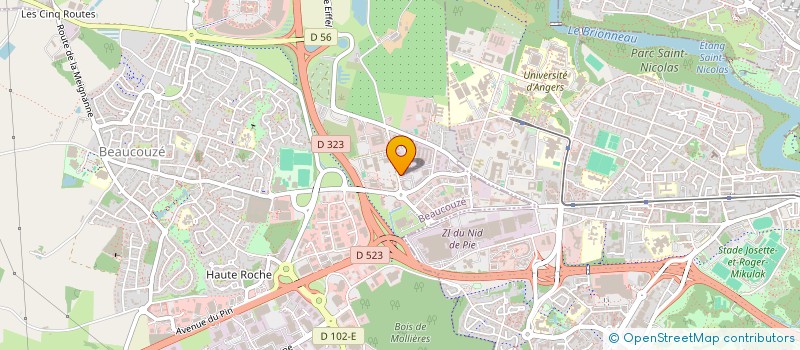 localisation de l'entreprise TECECO ANGERS à BEAUCOUZE