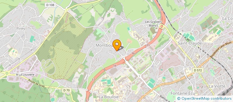 localisation de l'entreprise TECFOR SARL à BESANCON