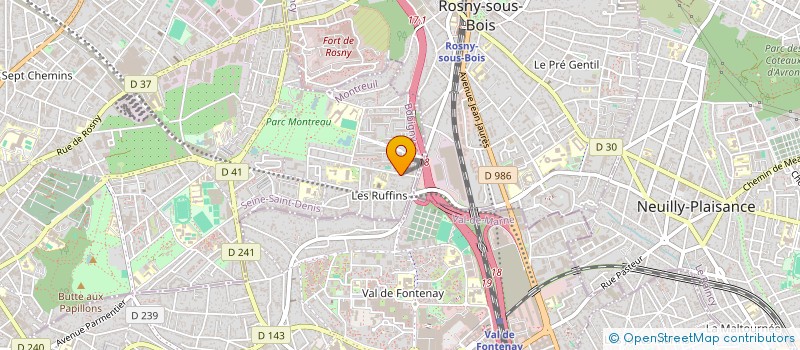 localisation de l'entreprise TECH-AGENCEMENTS à MONTREUIL