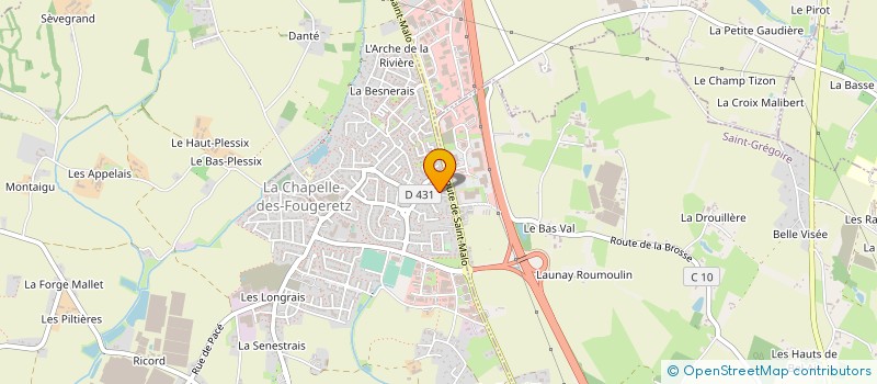 localisation de l'entreprise TECH'AGRI OUEST à MELESSE