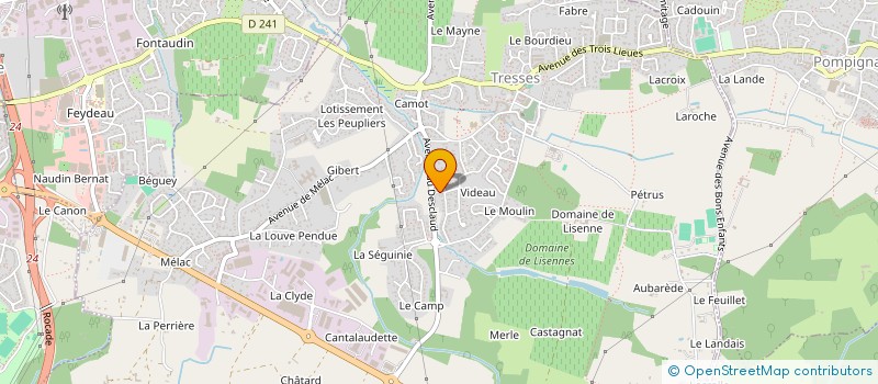 localisation de l'entreprise TECH CLIM'ENR à TRESSES