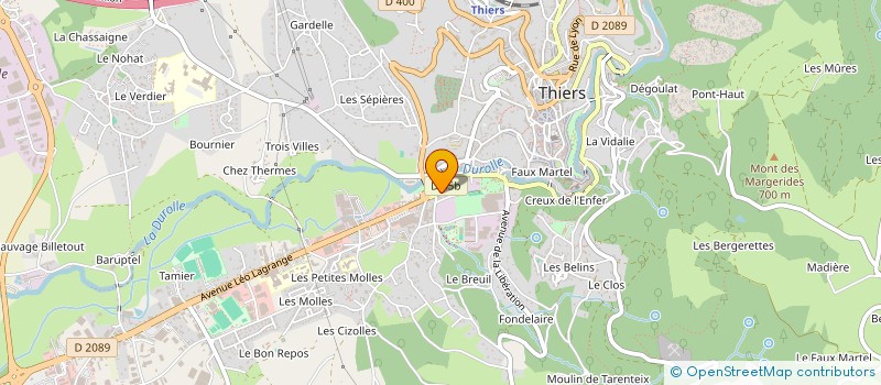 localisation de l'entreprise TECH'COUPE à THIERS