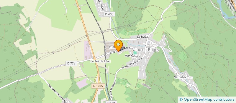localisation de l'entreprise TECH'ELEC à VAUX-EN-BUGEY