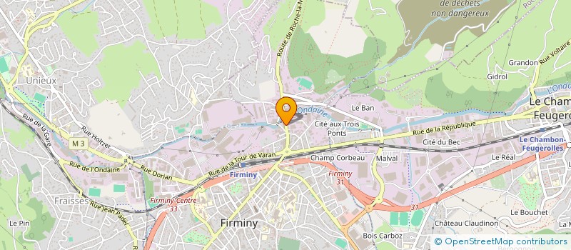 localisation de l'entreprise TECH-ELEC - LA TECHNIQUE ELECTRIQUE APPLIQUEE à FIRMINY