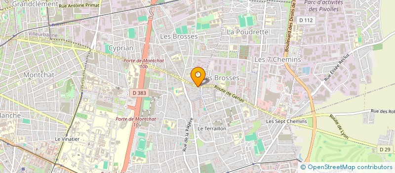 localisation de l'entreprise TECH-LOG à BRON