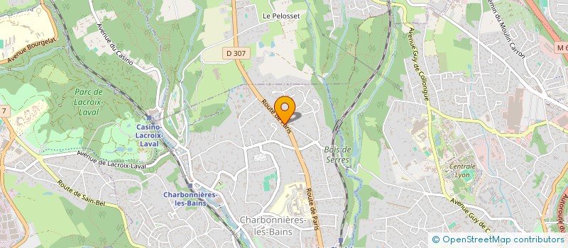localisation de l'entreprise TECH'LUX à CHARBONNIERES-LES-BAINS
