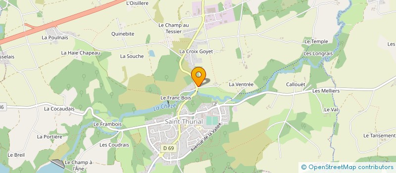 localisation de l'entreprise TECH OFF PRODUCTION à SAINT-THURIAL