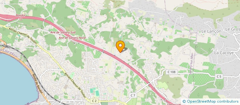 localisation de l'entreprise TECH  OFF SHORE à SANARY-SUR-MER