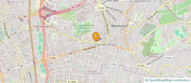 localisation de l'entreprise TECH-PARC à MONTREUIL
