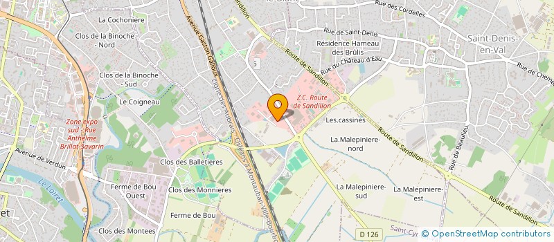localisation de l'entreprise TECH'PLOMBERIE à SAINT-JEAN-LE-BLANC