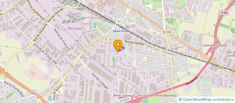 localisation de l'entreprise TECH'POSE à CORBAS