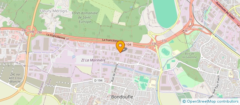 localisation de l'entreprise TECH SERIGRAPHIQUES APPLIQUEES  BONDOUFLE