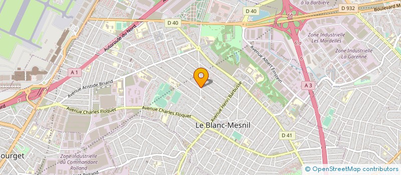 localisation de l'entreprise TECH SERVICE à LE BLANC-MESNIL