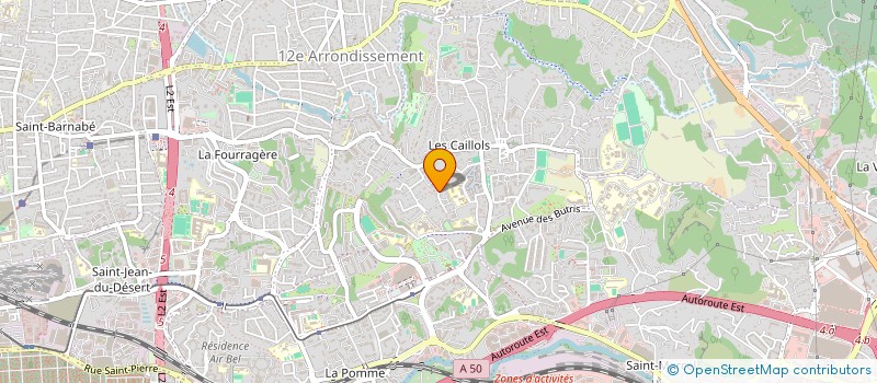 localisation de l'entreprise TECHBA (TECHNICIEN BETON ARME) à MARSEILLE