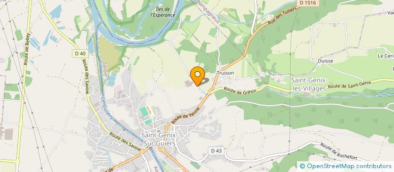 localisation de l'entreprise TECHCI RHONES ALPES à SAINT-GENIX-LES-VILLAGES