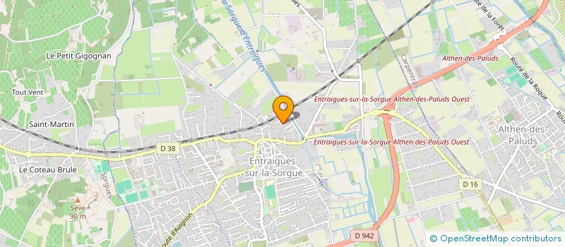 localisation de l'entreprise TECHFACE  ENTRAIGUES-SUR-LA-SORGUE