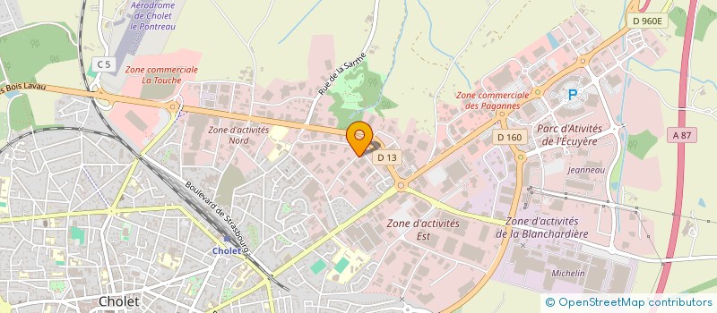 localisation de l'entreprise TECHFI INDUSTRIES à CHOLET