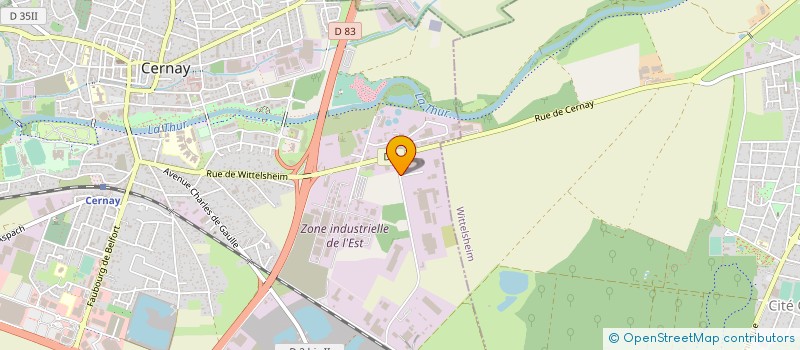 localisation de l'entreprise TECHLAM à CERNAY