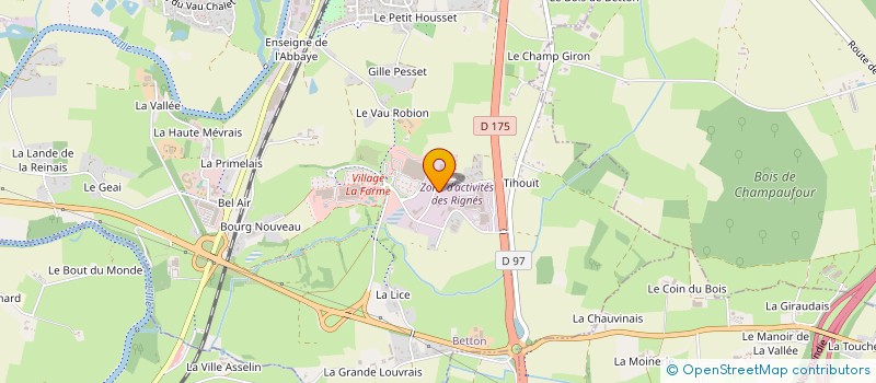 localisation de l'entreprise TECHLYS BRETAGNE  BETTON