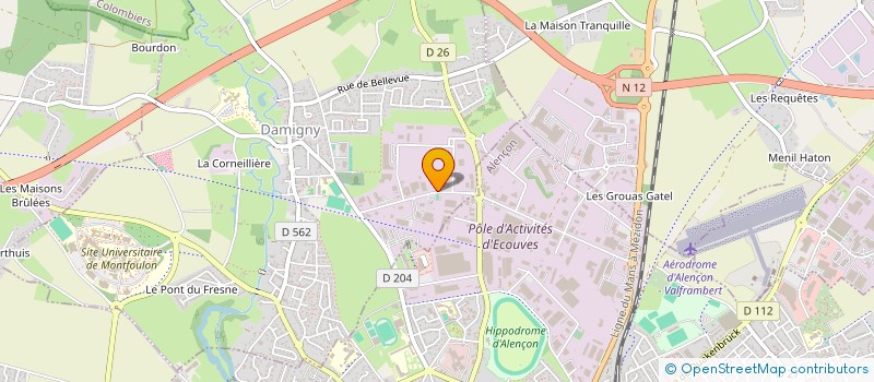 localisation de l'entreprise TECHMA ALENCON à DAMIGNY