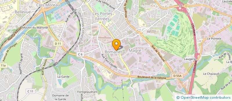 localisation de l'entreprise TECHMAP à LIMOGES