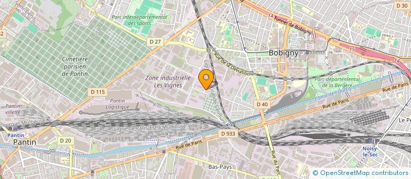 localisation de l'entreprise TECHMARK à BOBIGNY