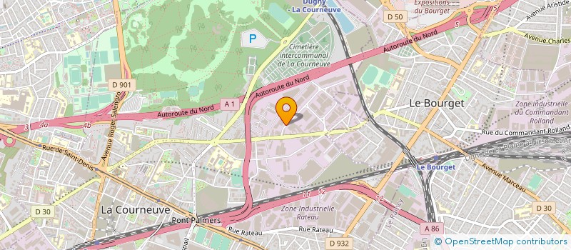 localisation de l'entreprise TECHMAT SERVICES à LA COURNEUVE