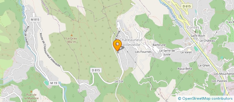 localisation de l'entreprise TECHN ISOL PACA  CHATEAUNEUF-VILLEVIEILLE