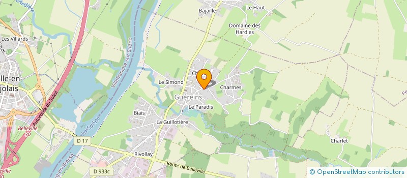 localisation de l'entreprise TECHNI AGRI CARTILLIER  GUEREINS