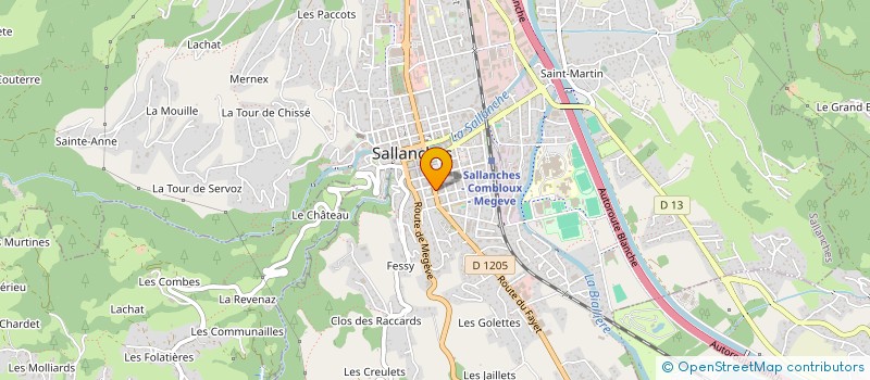 localisation de l'entreprise TECHNI BAINS à SALLANCHES