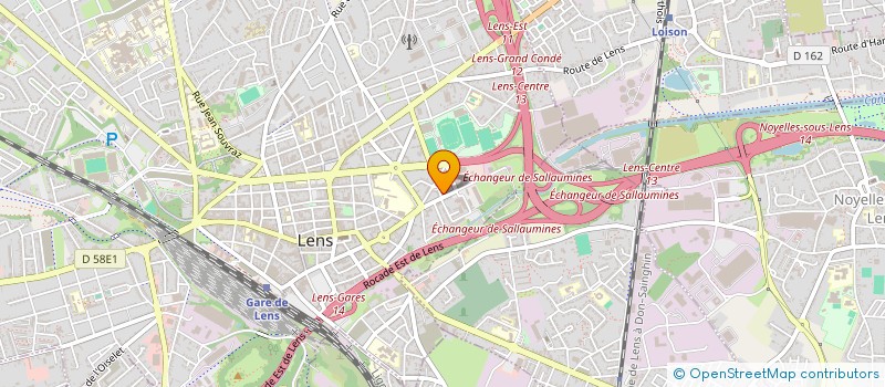 localisation de l'entreprise TECHNI-BAT  LENS