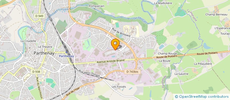 localisation de l'entreprise TECHNI BATI à PARTHENAY