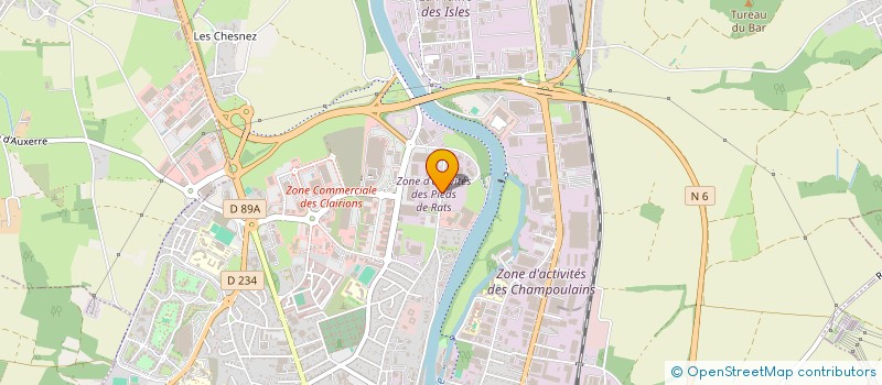 localisation de l'entreprise TECHNI BATIMENT à AUXERRE