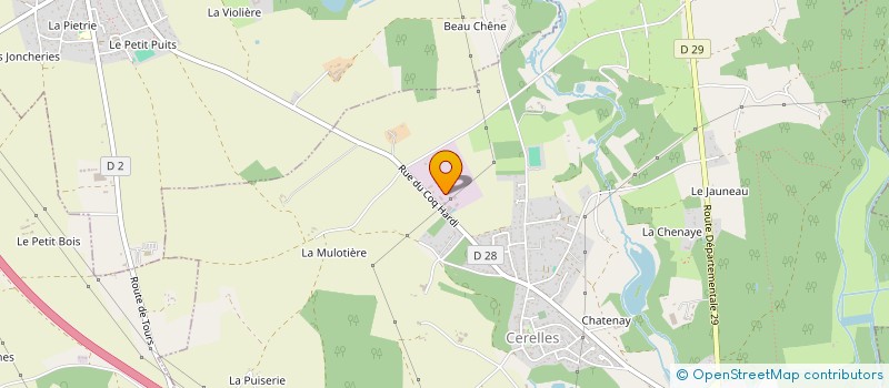 localisation de l'entreprise TECHNI CHAUF 37  CERELLES