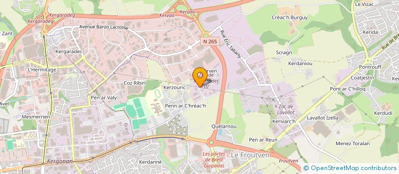 localisation de l'entreprise TECHNI CHAUFFAGE à GUIPAVAS