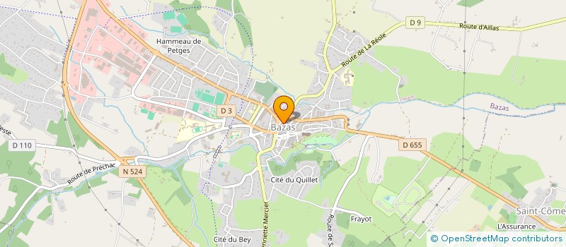 localisation de l'entreprise TECHNI COIF à BAZAS