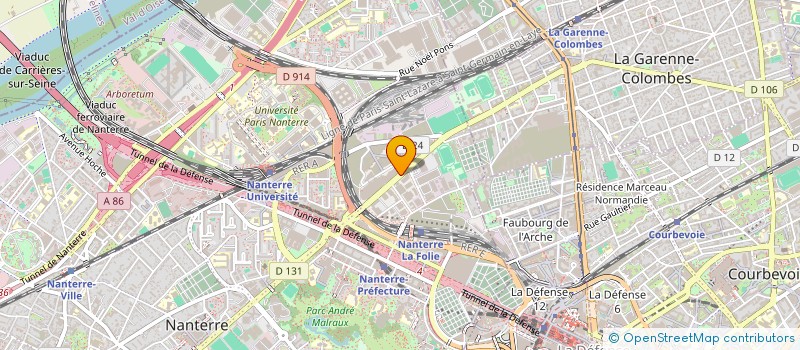 localisation de l'entreprise TECHNI-COURSES SARL  NANTERRE