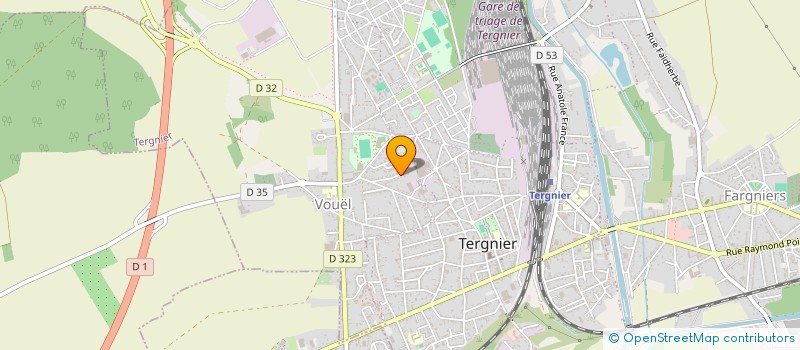 localisation de l'entreprise TECHNI ENVIRONNEMENT à TERGNIER