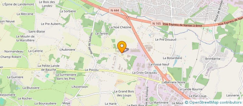 localisation de l'entreprise TECHNI FACADES  COUERON