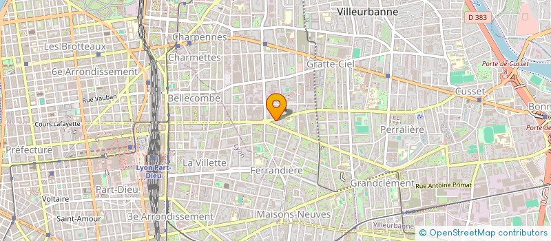 localisation de l'entreprise TECHNI FORM' à VILLEURBANNE