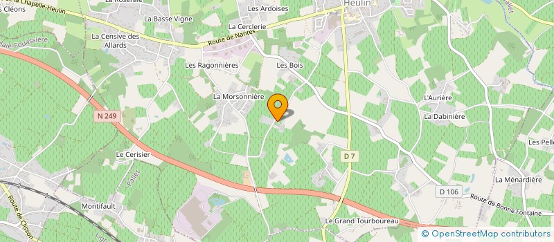localisation de l'entreprise TECHNI GOLF à LA CHAPELLE-HEULIN