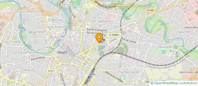 localisation de l'entreprise TECHNI HABITAT à NIORT