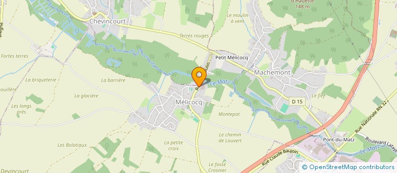 localisation de l'entreprise TECHNI-METAL INDUSTRIE S.A.S.  MELICOCQ