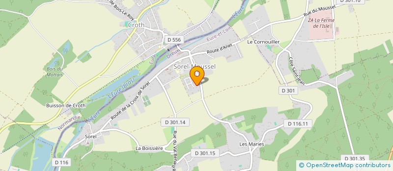 localisation de l'entreprise TECHNI SAUSSAY à SOREL-MOUSSEL